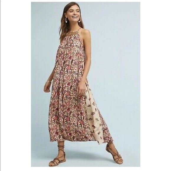 Anthropologie Dresses & Skirts - NWT Anthropologie Nikasha Beaded Silk Maxi Dress